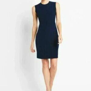Of Mercer Navy Bedford Sleeveless Stretch‎ Sheath Dress